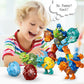 Kaxineu 6 In 1 Stem Dinosaur Robots Transformed Toys Set,Toddler Toys For Kids Boys Ages 6 7 8 9 10+,Dinosaur Toys Christmas Bir
