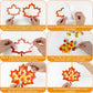 Kepeel 42 Packs Fall Leaf Suncatchers Crafts for Kids, Thanksgiving Leaf Tissue Art Crafts DIY Autumn Maple Leaves Kit Bulk Gift