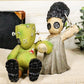 Ebros Day Of The Dead Pinheadz Monster With Voodoo Stitches Figurine Halloween Collectible Statue Fantasy Mythical Beings Undead Apocalypse Horror Icon (Mad Stitch Love Frankenstein And Bride)
