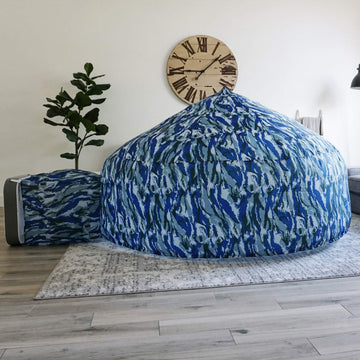 The Original Air Fort Build A Fort In 30 Seconds, Inflatable Fort For Kids (Ocean Camo)