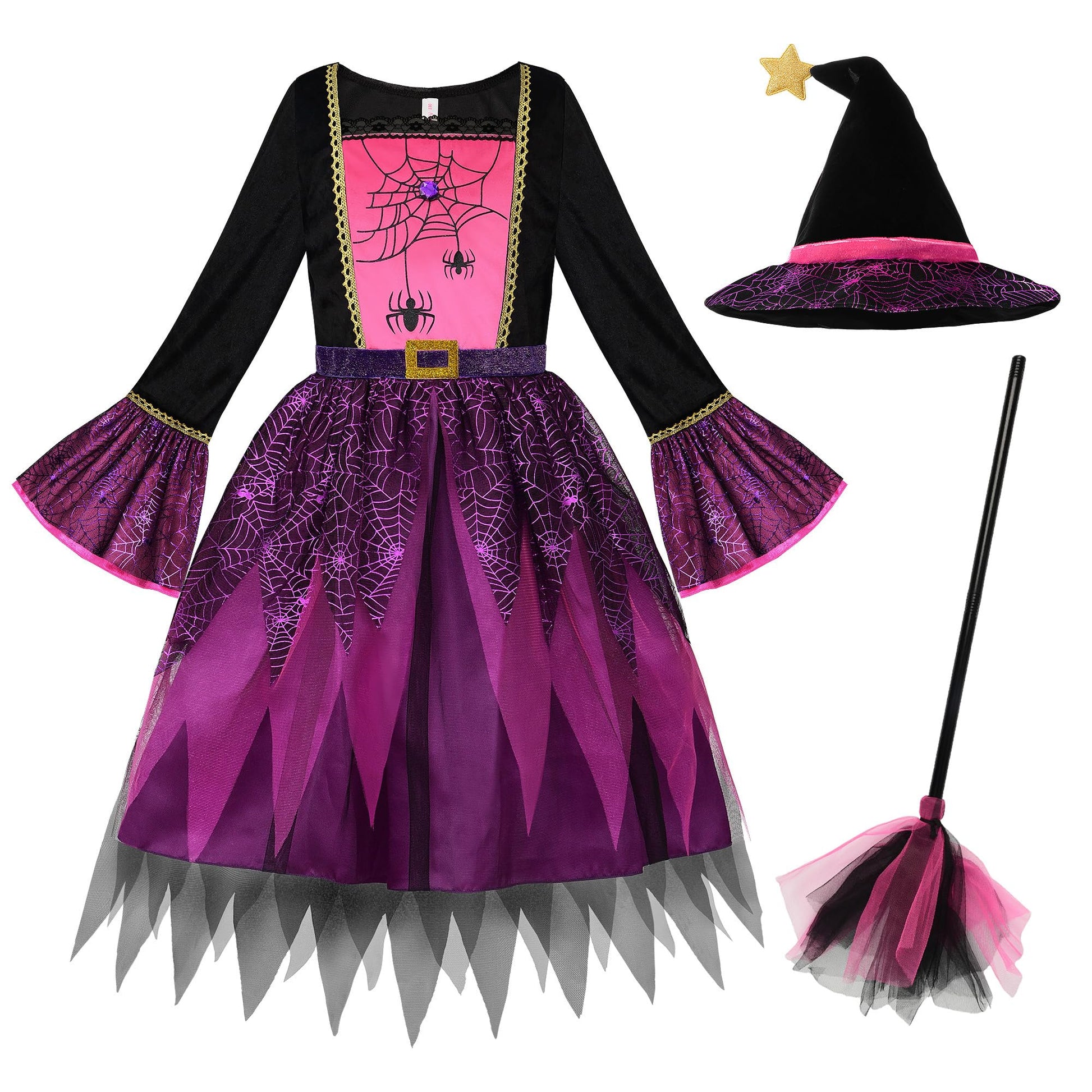 ReliParty Halloween Witch Costume for Girls 130