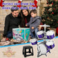 Kids Jazz Drum Set Rock Kit Toys For 3-7 Year Olds - 5 Piece Toddler Band Musical Instrument Educational Percussion Birthday Pla