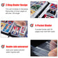 400 Pockets Basketball Card Binder for Basketball Trading Cards Collectors Portable Waterproof Card Storage Bag with Removable Sleeves Compatible with Sports Cards