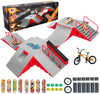 Rngodo Finger Skateboard Park Kits,14-In-1 Bigger Finger Skateboard Ramp Set With 14 Ramps,8 Fingerboards,1 Finger Bike, Skate P
