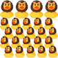 Jexine 24 Pieces Rubber Ducks 4 Styles Assorted Rubber Fun and Adorable Gifts Birthday Party Supplies Bathtub Floating Ducking R