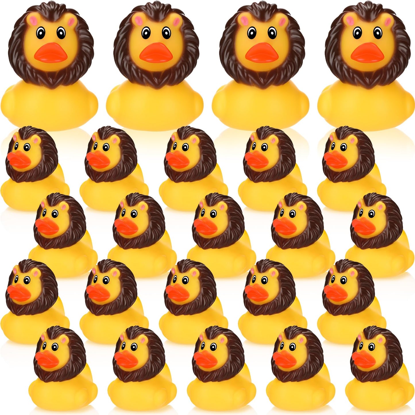 Jexine 24 Pieces Rubber Ducks 4 Styles Assorted Rubber Fun and Adorable Gifts Birthday Party Supplies Bathtub Floating Ducking R