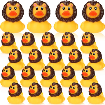 Jexine 24 Pieces Rubber Ducks 4 Styles Assorted Rubber Fun and Adorable Gifts Birthday Party Supplies Bathtub Floating Ducking R