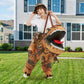 Goosh Inflatable Dinosaur Costume Kids Halloween Blow Up Costume For Boy Girl Funny Riding T Rex For Party Cosplay (7-10Yrs)