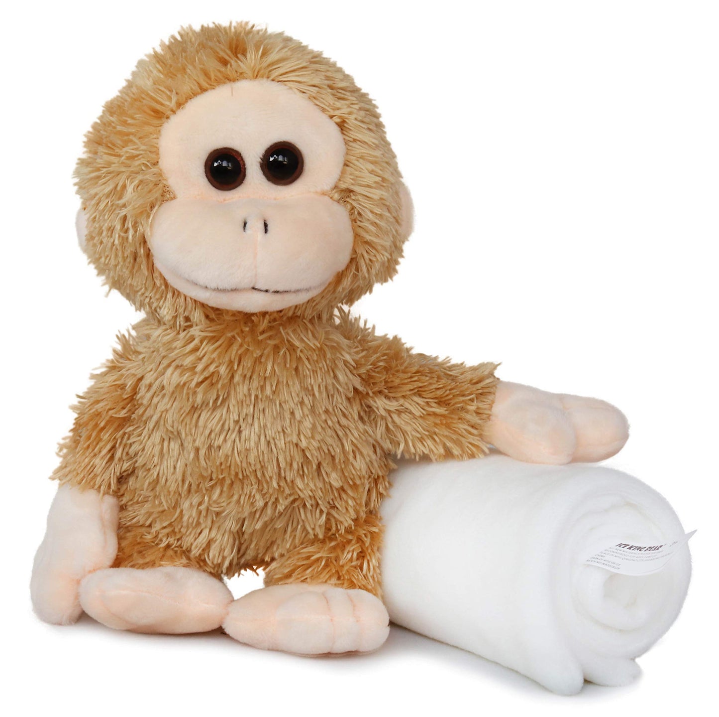 Ice King Bear Newborn Little Golden Monkey Stuffed Animal Plush Toy (With Bath Towel)