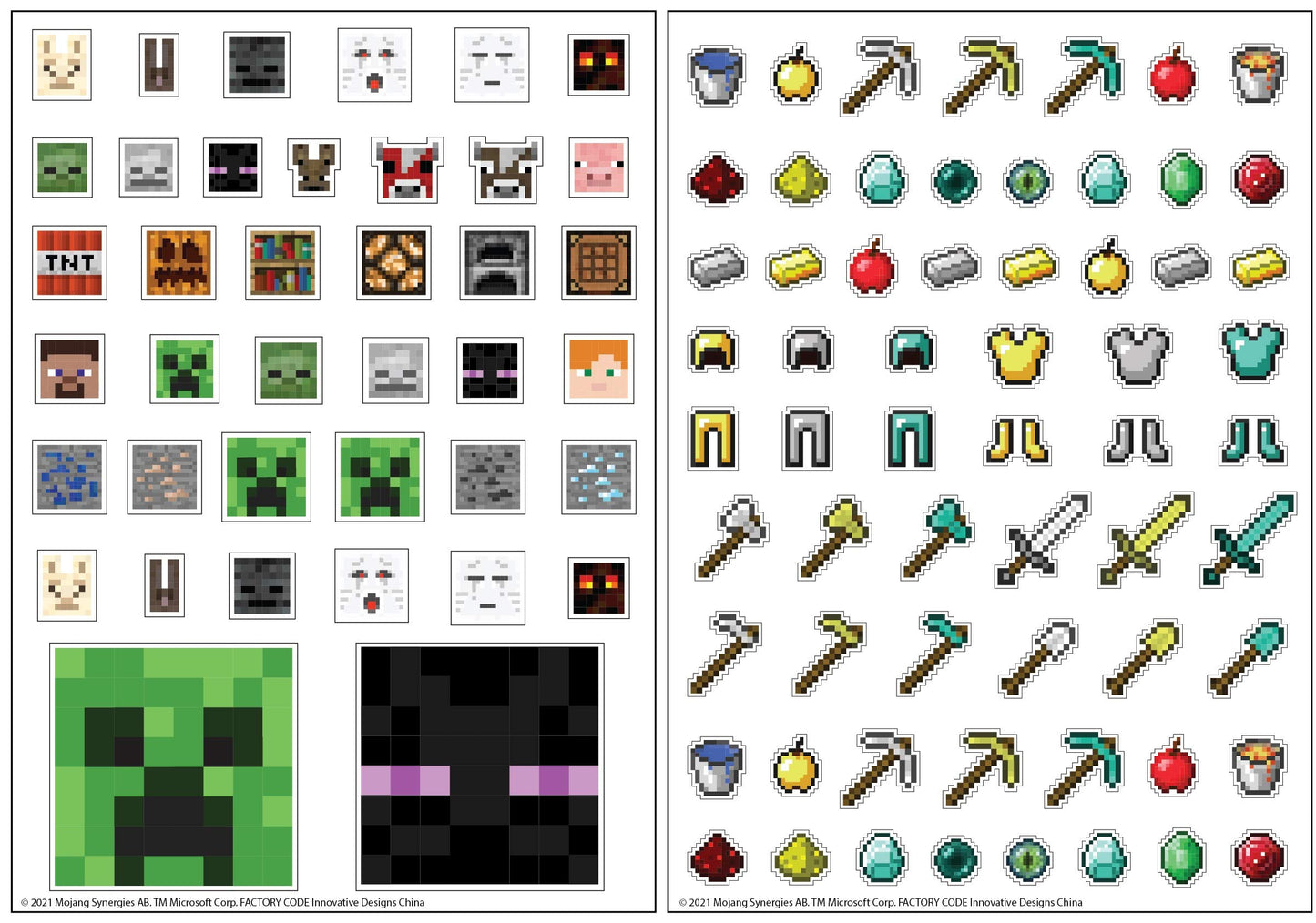 Minecraft Kids Coloring Art Set | Stickers & Stampers
