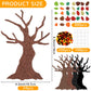 SEPGLITTER 524 Pcs Fall Crafts for Kid, Glitter Maple Leaf Stickers Pompoms Autumn DIY Self Adhesive Foam Stickers Tree Art for