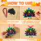 JULMELON 36Pcs Thanksgiving Fall Arts and Crafts, Rainbow Scratch Paper Art Cute Turkey Crafts for School Classroom Activity Aut