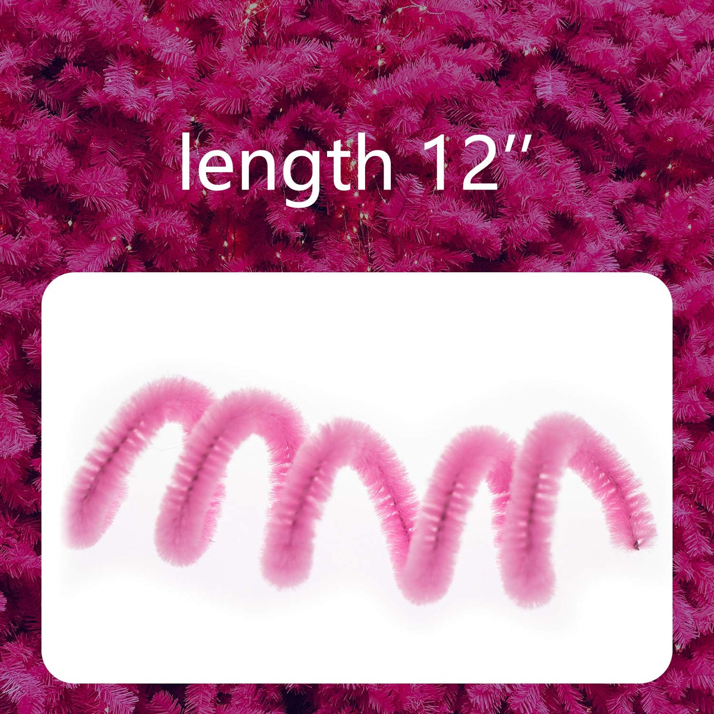 Waycreat 400 Pieces Pipe Cleaners Pink Chenille Stem for DIY Art Craft Decorations (6mm x 12 Inch)