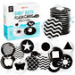 Merka High Contrast Baby Toys For Newborn Mold Free Bath Toys Black And White Cards For Babies Set Of 30 Floating Flashcards Sen