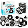 Merka High Contrast Baby Toys For Newborn Mold Free Bath Toys Black And White Cards For Babies Set Of 30 Floating Flashcards Sen