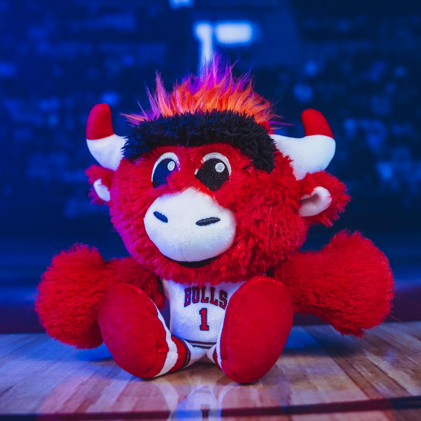 Bleacher Creatures Chicago Bulls Benny Mascot Plush Toy - 8" Soft Polyester Chibi Plush, Model K8-NBA-BUL-MAS