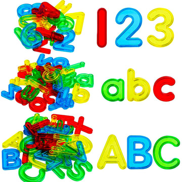67 Pcs Plastic Practice Set Transparent Letters And Numbers Include Uppercase Letters Lowercase Letters And Numbers Colorful Plastic Letters And Numbers For Kids Counting And Spelling, Ages 3+