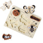 Wee Gallery Wooden Animals Tray Puzzle - Montessori Educational Toy for Kids, Rubberwood, Ages 2-4, Motor Skills Development