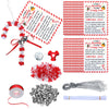 JellyArch 24 Sets Story of Candy Cane Ornament Craft Jesus Religious Christmas Beaded Ornament Kit DIY Xmas Craft Gift 696 Beads