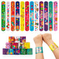 36 Pcs Happy Birthday Slap Bracelets for Kids Birthday Bracelets Bulk for classroom Snap Bracelet Party Favors Supplies for Boys