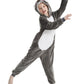 Acogna Onesie Kids Plush Animal Koala Costume One Piece Pajamas Girls Boys Teen Halloween Cosplay Sleepwear Gray 10-11 Years