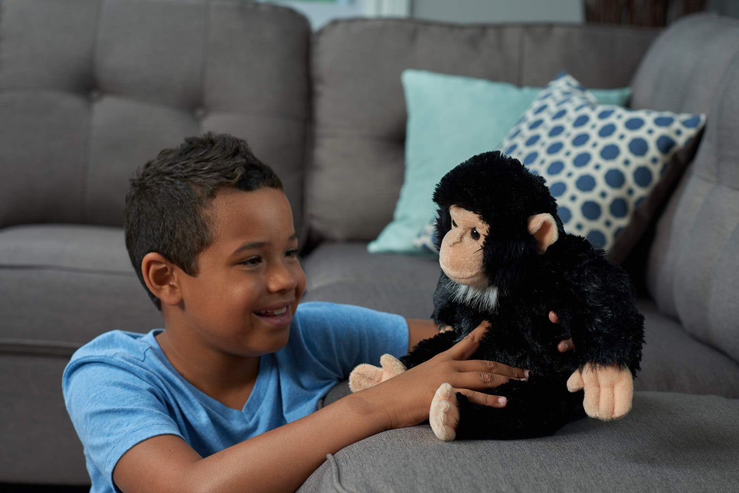 WILD REPUBLIC Chimp Stuffed Animal Plush Toy, 12" Multi, Model 16521, Made of Polyester