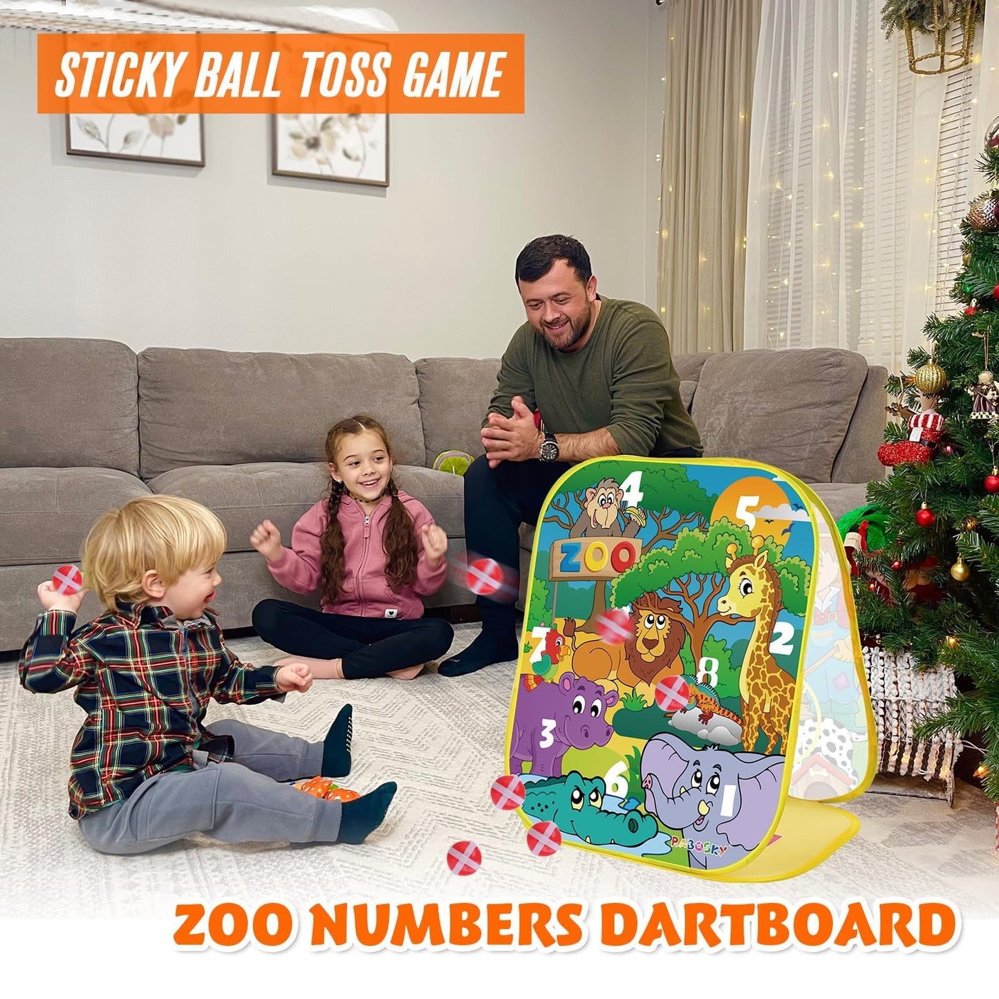 RaboSky Farm Animal Toys for Toddlers, Bean Bag Toss Games, Perfect Birthday Gift for Boys & Girls Ages 1-5, Outdoor Play Activities