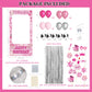 Disco Cowgirl Birthday Party Decorations Set - Photo Booth Props for Girls,Foil Balloon Pink Balloons for women Birthday Party S