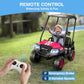 R9 24V Kids Golf Cart, 4 Seats, 4Wd Kids Electric Car W/Remote Control, Spring Suspension, Multimedia Functions Including Music,
