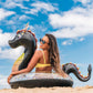 Poolcandy Inflatable 40 inch Animal Pool Tubes & Swim Rings (Black Sea Dragon with Glitter Inflatable 40 Pool Tube)