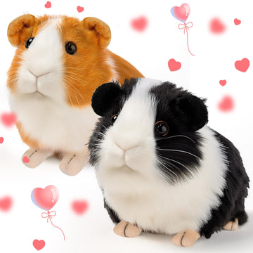 Redaica Valentines Day Gifts For Kids, 2Pc Guinea Pig Stuffed Animals Realistic Plush Cute Valentine Stuffed Animals Toys, Small