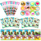 TINYMILLS Horse Pony Birthday Party Favor Set (12 multipoint pencils, 12 stampers, 12 sticker sheets, 12 small spiral notepads)