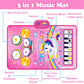 Toys For 1 Year Old Girl Gifts: Baby Musical Mat Toddler Toys Age 1-2 - 3 In 1 Piano Drum Animal Touch Unicorn Toys - Infant Music Toy 12-18 Months Babies Birthday Gifts For 1 2 3 Year Old Boys Girls