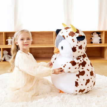 Earthsound Giant Penguin Stuffed Animal Plush Toy,Large Jumbo 23'' Big Size Soft Toys,Cute Huge Fluffy Plushy Oversized Fat Plus