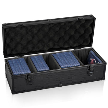 Ouutmee Toploaders Storage Box For 3'' X 4'' 35Pt Rigid Card, Top Loader Card Storage With 3 Partition Holds 300+ Toploaders, Ma