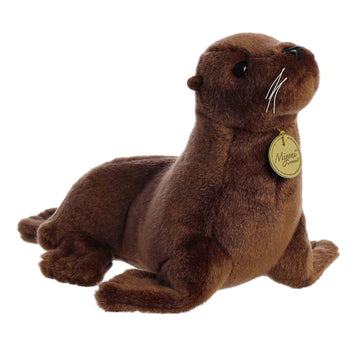 Aurora Adorable Miyoni Sea Lion Stuffed Animal - Lifelike Detail - Cherished Companionship - Brown 11 Inches