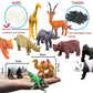 Baivyle Safari Animals Figures Toys-53 Piece Mini Realistic Wild Vinyl Plastic Farm Animal Toys Set, Animal Party Favors Zoo Animals Toys For Kids 3-5, Forest Animal Cake Toppers
