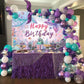 Mermaid Happy Birthday Backdrop Fish Tail Coral Decoration Banner Marine Biological Background for Princess Girl Mermaid Theme B
