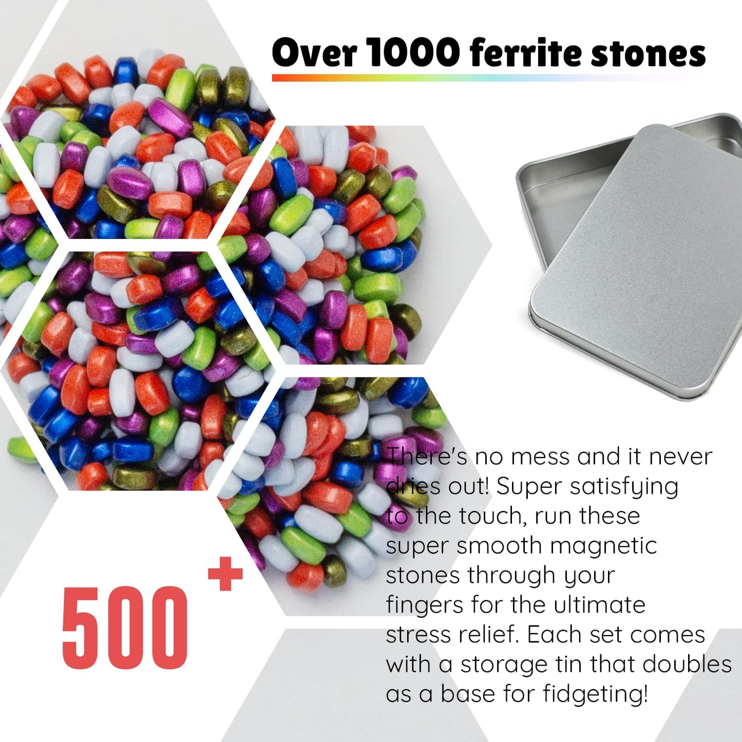 Nbzxaymag Ferrite Putty,Fidget Toys,Over 500 Magnetic Ferrite Stones, Satisfying Fidget Toys For Adults And Desk Toys For Office