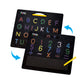 Picassotiles 2-In-1 Magnetic Drawing Board Toy 12X10 Inch Large Magnet Bead Tablet Pad With 2 Facings Alphabet+ Math Stem Free Style Educational Erasable Learning Writing Playboard In Black Ptb02
