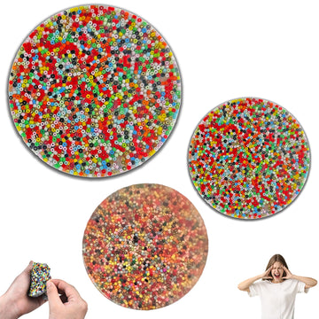 2Pcs Big Picky Pad Skin Picking Fidget Toy, 4'' Silicone Picking Fidget Pad Reusable More Beads Trichotillomania Toys For Skin P