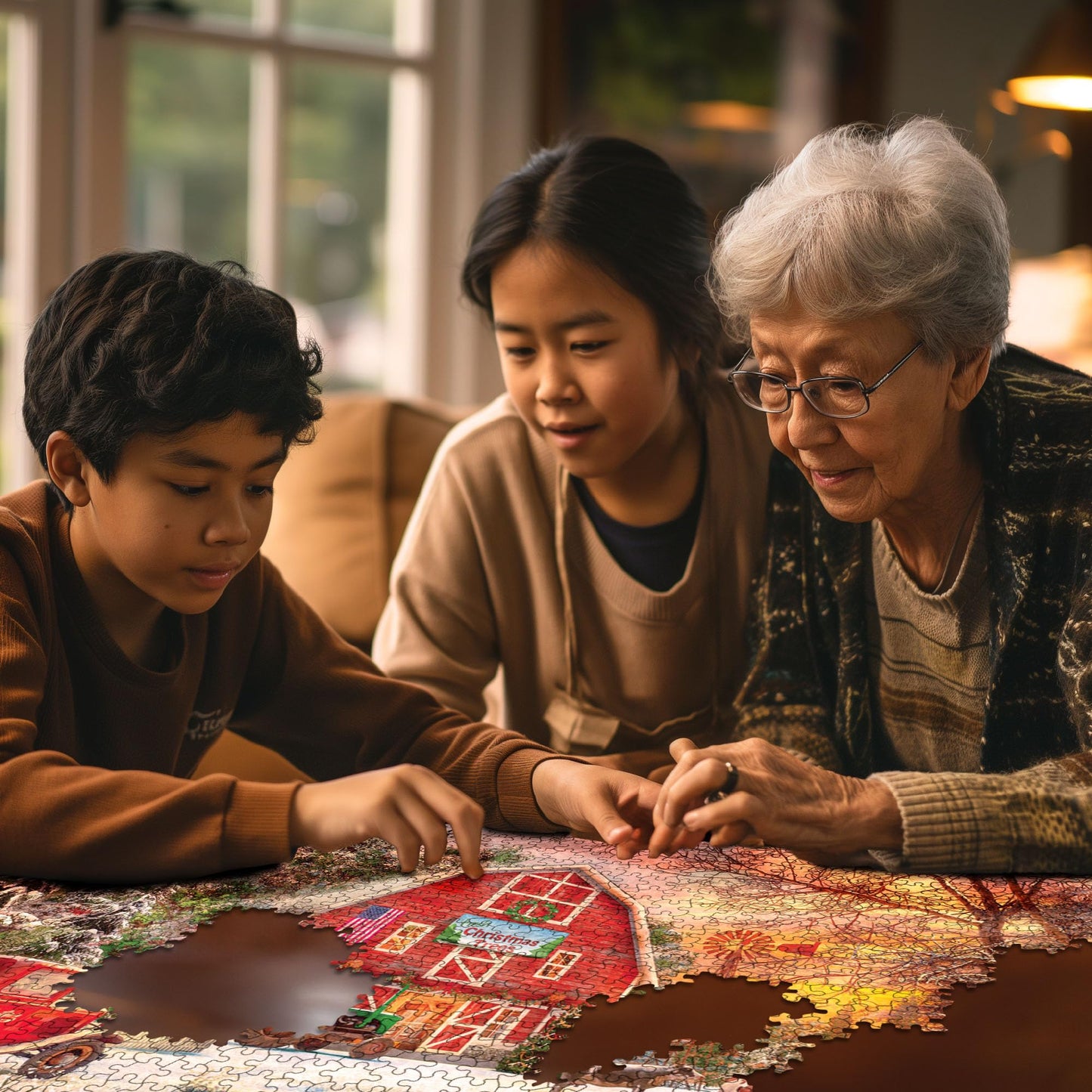 White Mountain Tree Farm Christmas Puzzles 1000 Pieces Jigsaw Puzzle for mature-themeds and Family