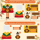 WATINC Thanksgiving Turkey Craft Kit, DIY 3D Thankful Turkey Assembly Kit for Kids Classroom, Autumn Party Favors Fall Harvest H