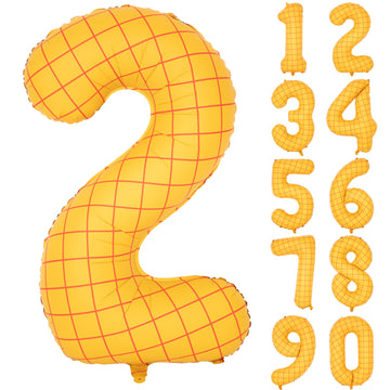 40 In Matte Yellow Number Balloons Helium Foil Mylar Balloon Birthday Party Banquet Decoration Digital 2