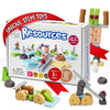 Taksa Toys Educational Building Blocks, 72 Pcs, Multicolored, TPE Plastic, STEM & Montessori Learning for Kids Ages 3-7+ Years