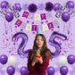 Naninuneno 25Th Birthday Decorations For Girls, Purple 25 Happy Birthday Balloons Supplies Including Purple Happy Birthday Banne