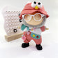 Stylish Adorable 17cm Dolls Clothes  6PCS Doll Outfits Dress-Up with Hat + Top + Pants + Glasses + Shoes + Pendant Accessories (No Dolls) Red