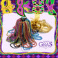 Shaoqinlin 144 Pcs Purple Mardi Gras Beads, 33'' 7 Mm Metallic Purple Bead Necklaces Halloween Beaded Necklaces Purple Party Bea