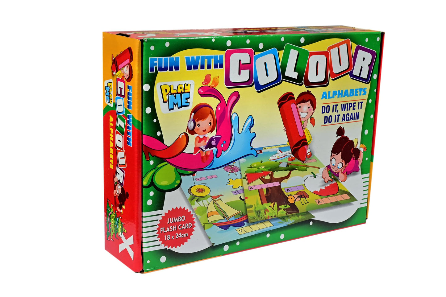 Olympia Games And Toys Fun With Colours Alphabets Do It Wipe It Do It Again Learning & Educational Flash Card For Children.