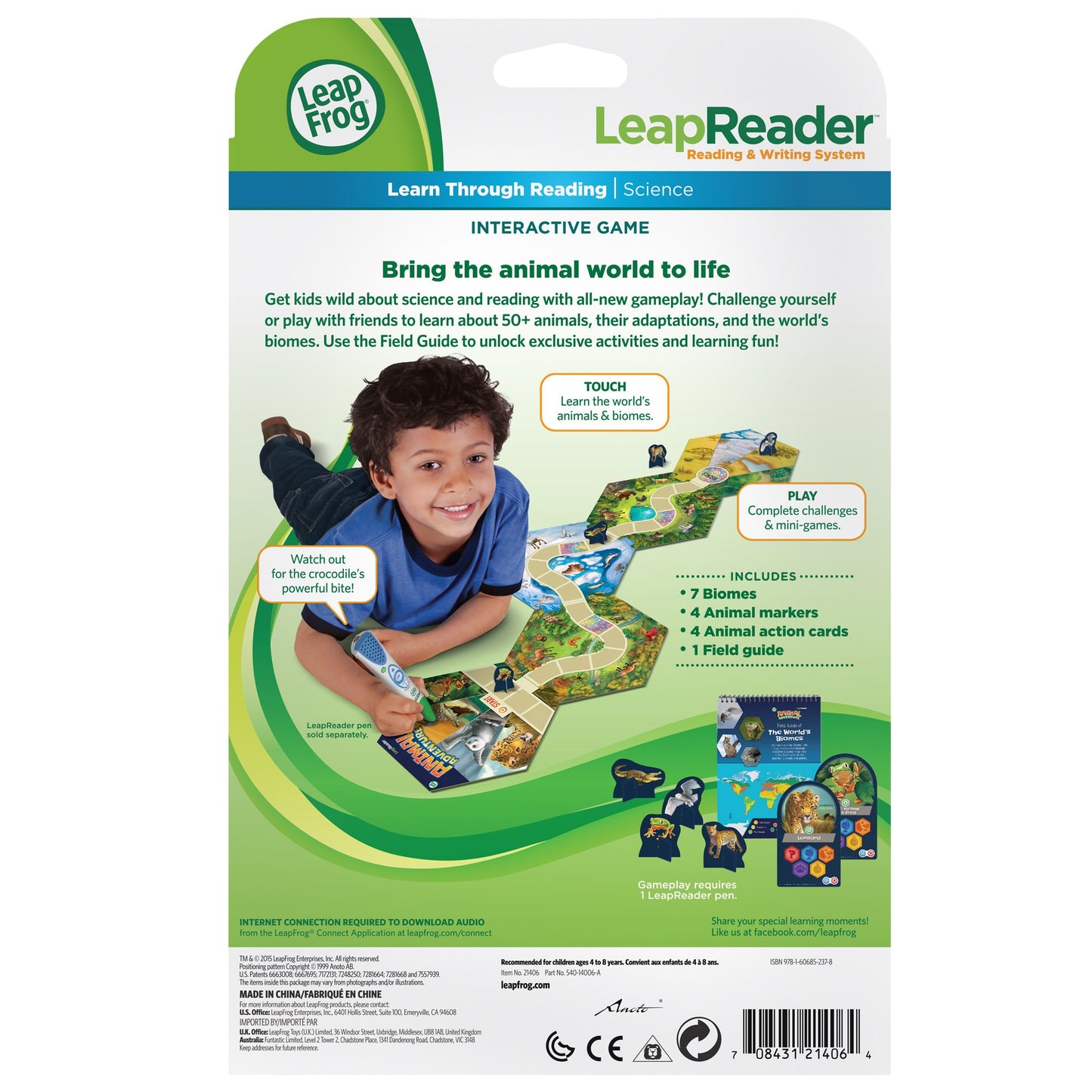 Leapfrog Leapreader Animal Adventure Interactive Board Game